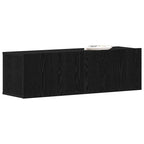 Gabinete de TV Montaje en la pared Roble Negro 100 x 30 x 30 cm
