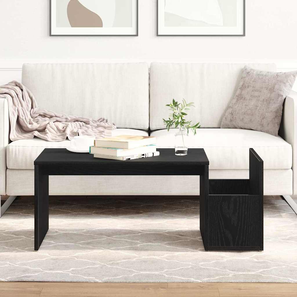 Mesa de Café Roble Negro 90 x 45 x 35 cm Madera de ingeniería