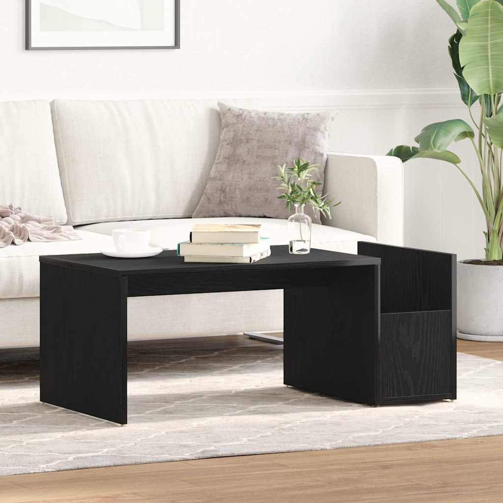 Mesa de Café Roble Negro 90 x 45 x 35 cm Madera de ingeniería