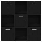 Librería de roble negro 90x28x90 cm Madera de ingeniería