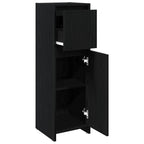 Gabinete de Baño con cajón Roble Negro 30 x 30 x 95 cm