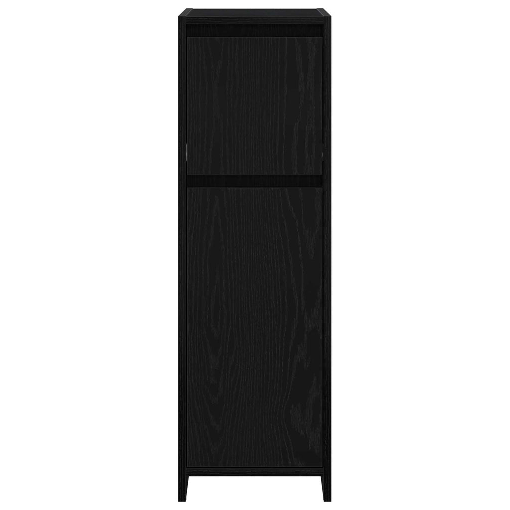 Gabinete de Baño con cajón Roble Negro 30 x 30 x 95 cm