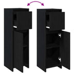 Gabinete de Baño con cajón Roble Negro 30 x 30 x 95 cm