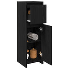 Gabinete de Baño con cajón Roble Negro 30 x 30 x 95 cm