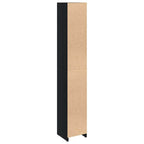 Gabinete de Baño con puerta Roble Negro 30 x 30 x 183,5 cm