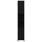 Gabinete de Baño con puerta Roble Negro 30 x 30 x 183,5 cm