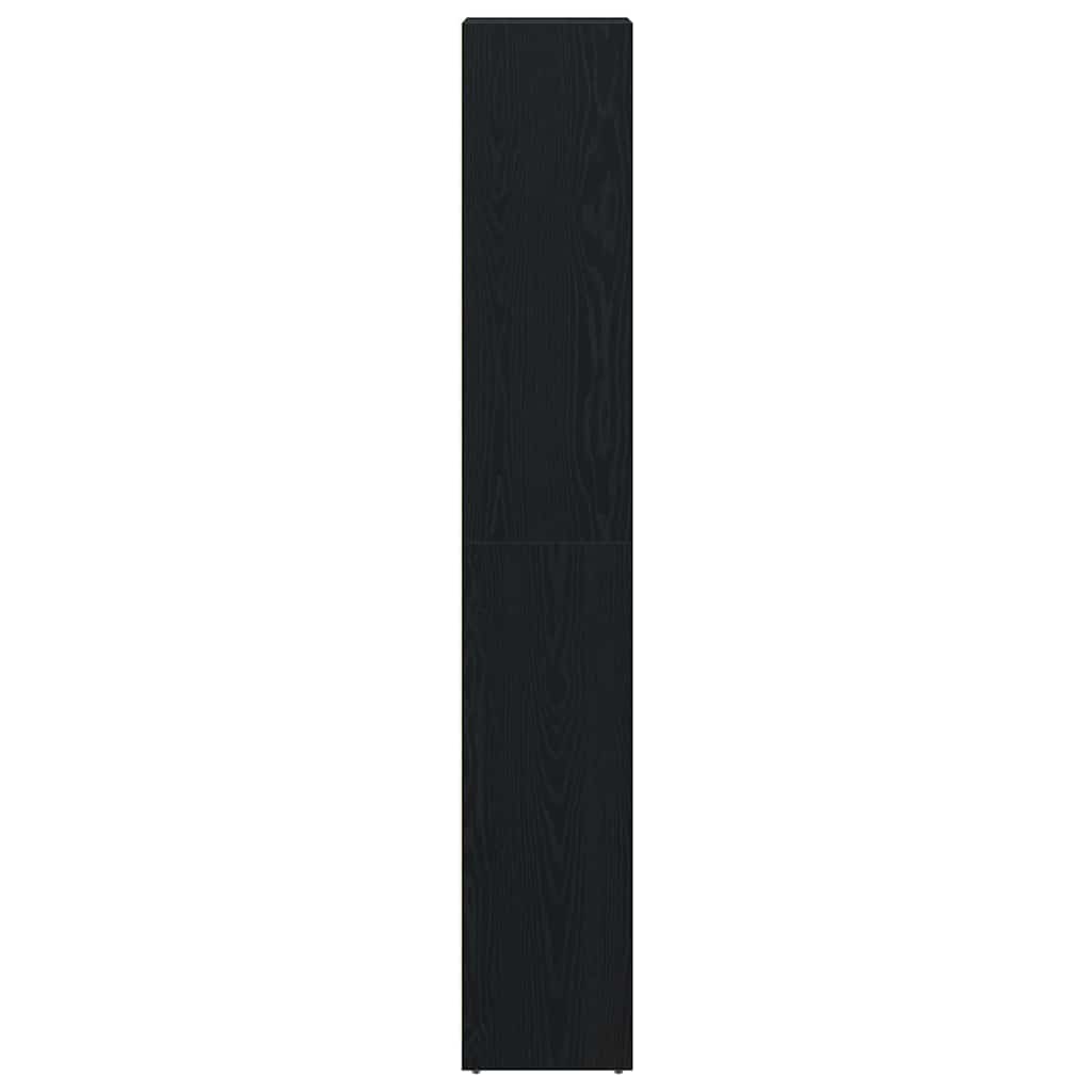 Gabinete de Baño con puerta Roble Negro 30 x 30 x 183,5 cm