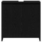 Armario de baño madera contrachapada negro roble 60x33x60 cm