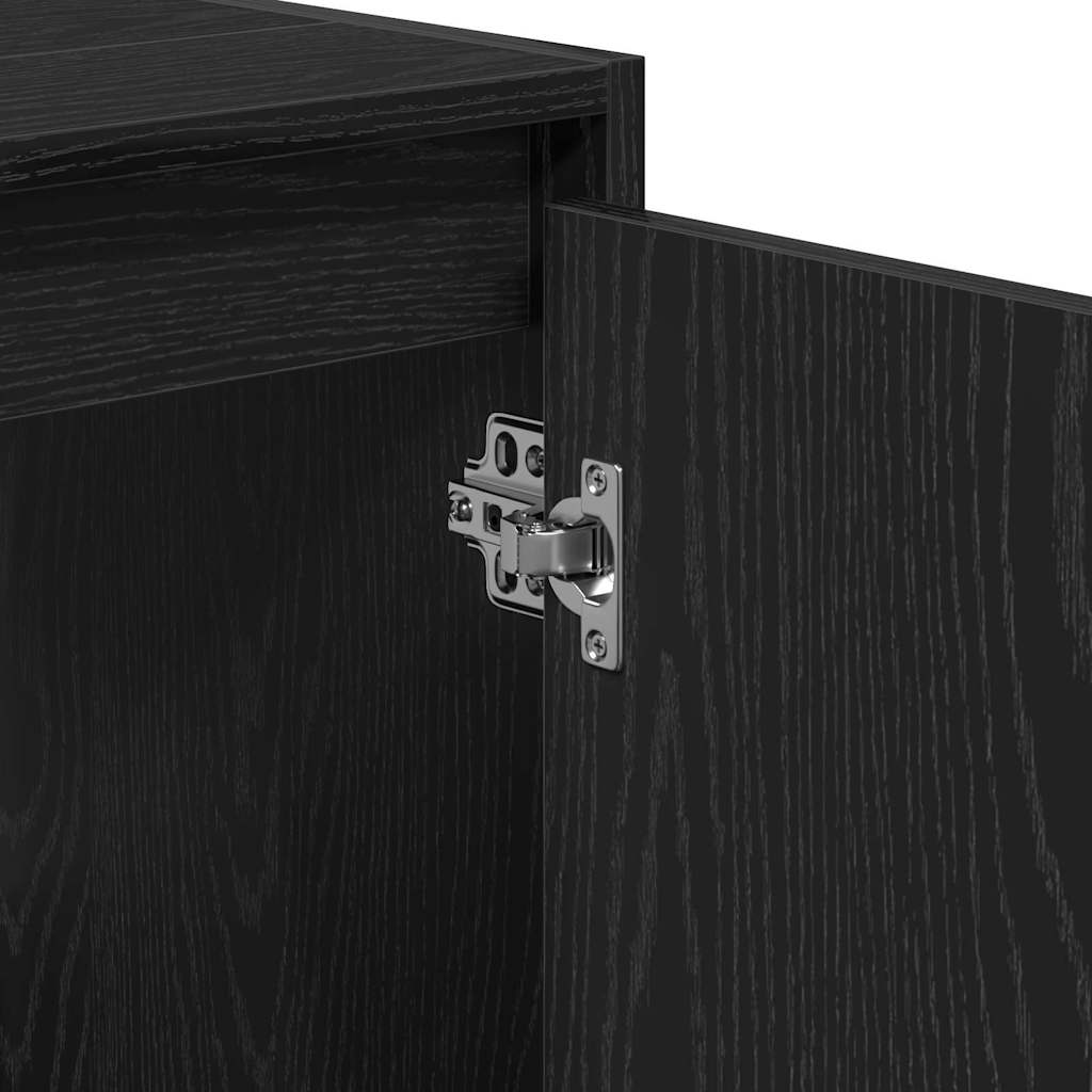 Gabinete de Baño con almacenamiento Roble Negro 60 x 33 x 60 cm