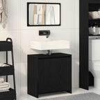 Gabinete de Baño con almacenamiento Roble Negro 60 x 33 x 60 cm