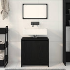 Gabinete de Baño con almacenamiento Roble Negro 60 x 33 x 60 cm
