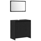 Gabinete de Baño con almacenamiento Roble Negro 60 x 33 x 60 cm
