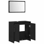 Gabinete de Baño con almacenamiento Roble Negro 60 x 33 x 60 cm