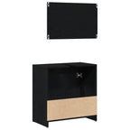 Gabinete de Baño con almacenamiento Roble Negro 60 x 33 x 60 cm