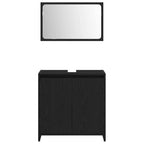 Gabinete de Baño con almacenamiento Roble Negro 60 x 33 x 60 cm