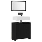 Gabinete de Baño con almacenamiento Roble Negro 60 x 33 x 60 cm