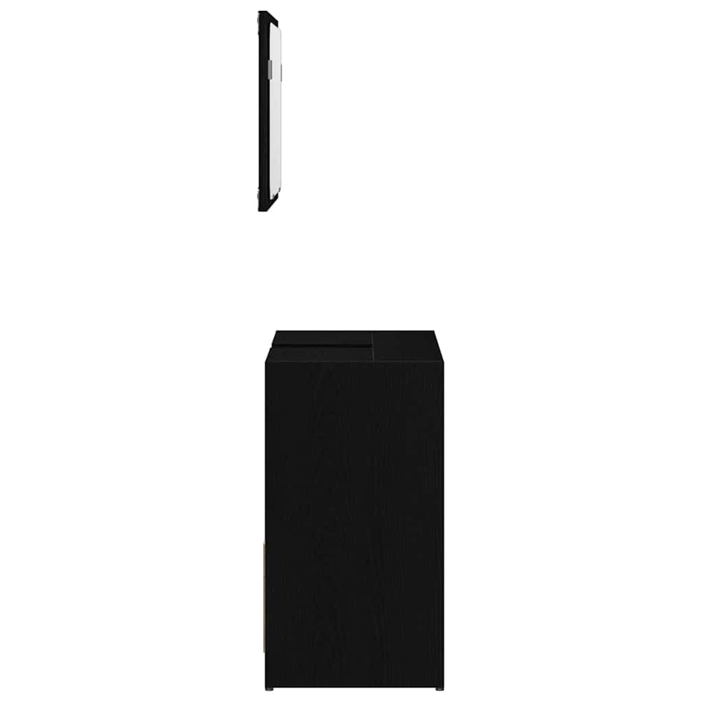 Gabinete de Baño con almacenamiento Roble Negro 60 x 33 x 60 cm