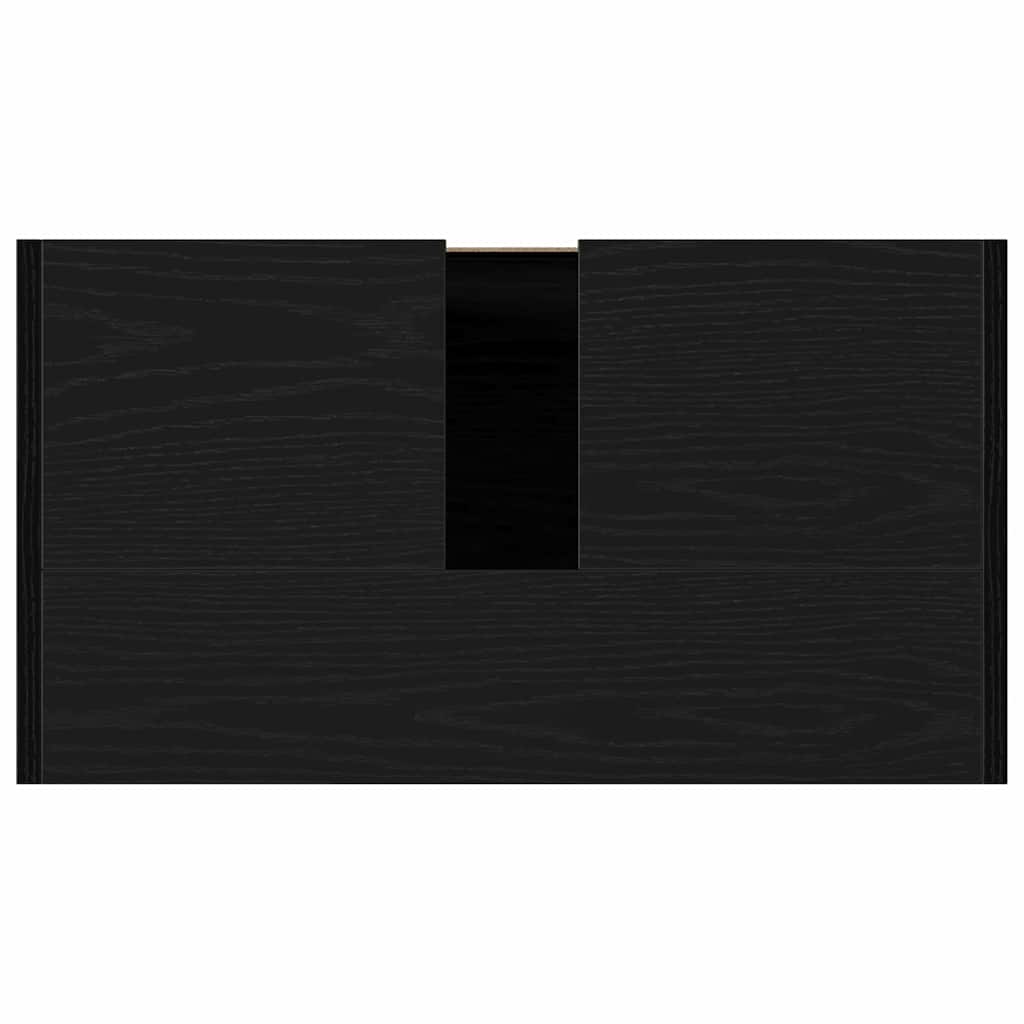 Gabinete de Baño con almacenamiento Roble Negro 60 x 33 x 60 cm
