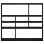 Estante de pared roble negro 90x16x78 cm madera de ingeniería
