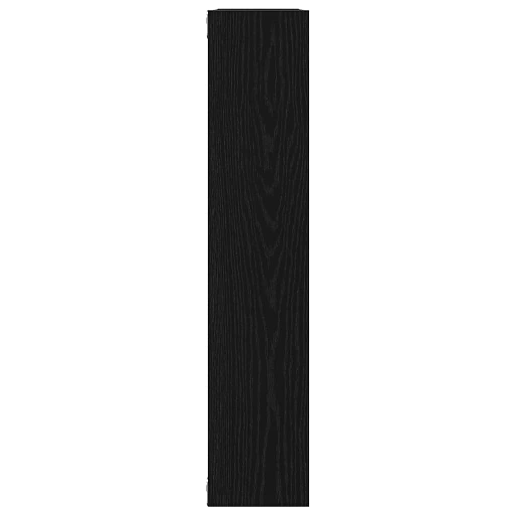 Estante de pared roble negro 90x16x78 cm madera de ingeniería