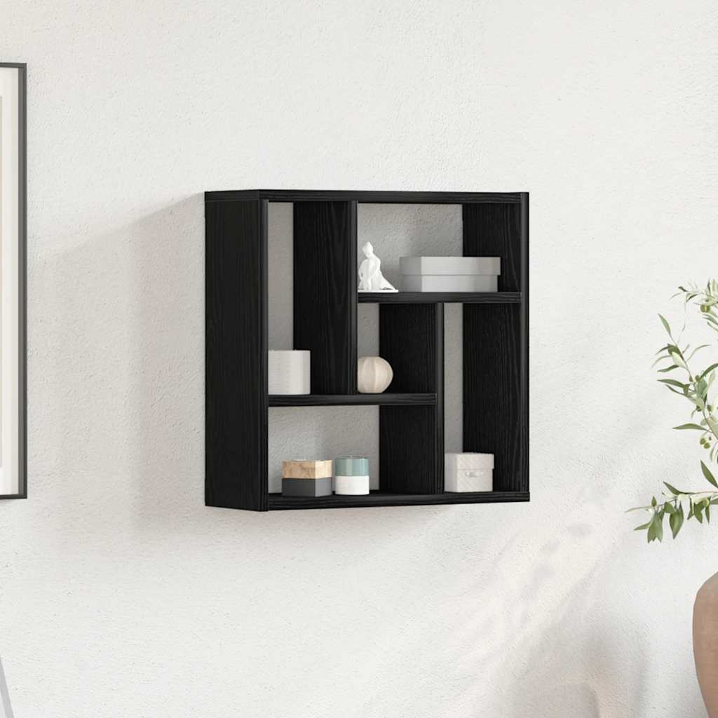 Estante de pared 2 uds madera ingeniería gris Sonoma 38x12x38cm
