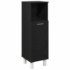 Gabinete de Baño con almacenamiento Roble Negro 30 x 30 x 95 cm