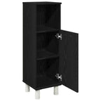 Gabinete de Baño con almacenamiento Roble Negro 30 x 30 x 95 cm