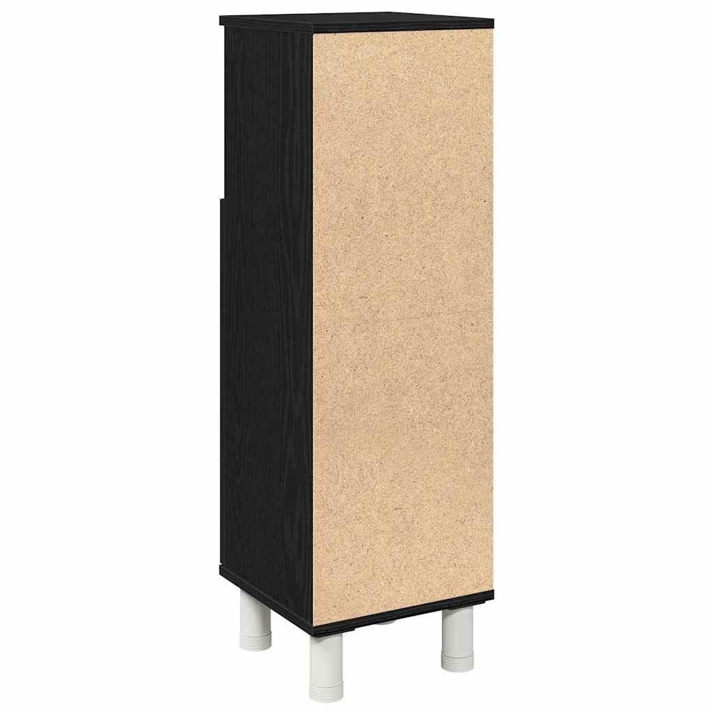 Gabinete de Baño con almacenamiento Roble Negro 30 x 30 x 95 cm