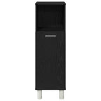 Gabinete de Baño con almacenamiento Roble Negro 30 x 30 x 95 cm