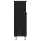Gabinete de Baño con almacenamiento Roble Negro 30 x 30 x 95 cm
