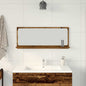 Mirrored shelf with shelf Old wood 90 x 10.5 x 37 cm