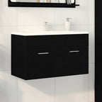 Mueble de lavabo con puerta Gris Concreto Madera de ingeniería