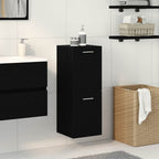 Gabinete de Baño con almacenamiento Roble Negro 30 x 30 x 80 cm