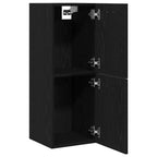 Gabinete de Baño con almacenamiento Roble Negro 30 x 30 x 80 cm