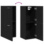 Gabinete de Baño con almacenamiento Roble Negro 30 x 30 x 80 cm