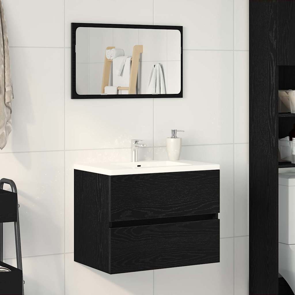 Gabinete de Lavabo para Baño Roble Negro 60 x 38,5 x 45 cm