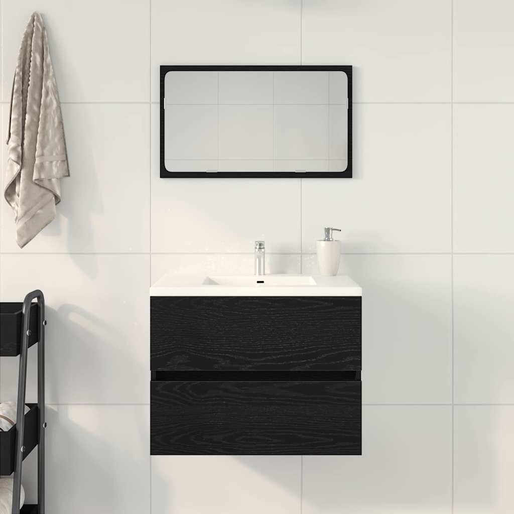 Gabinete de Lavabo para Baño Roble Negro 60 x 38,5 x 45 cm