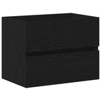 Gabinete de Lavabo para Baño Roble Negro 60 x 38,5 x 45 cm