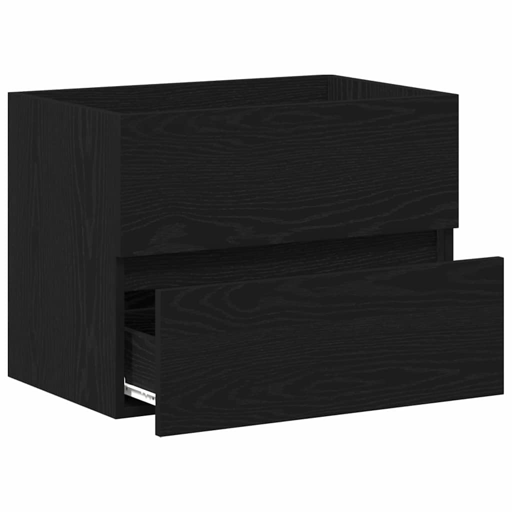 Gabinete de Lavabo para Baño Roble Negro 60 x 38,5 x 45 cm