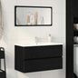 Bathroom Vanity Unit Black Oak 60 x 38.5 x 45 cm