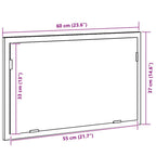 Espejo de baño con luces LED roble negro 60x8,5x37 cm