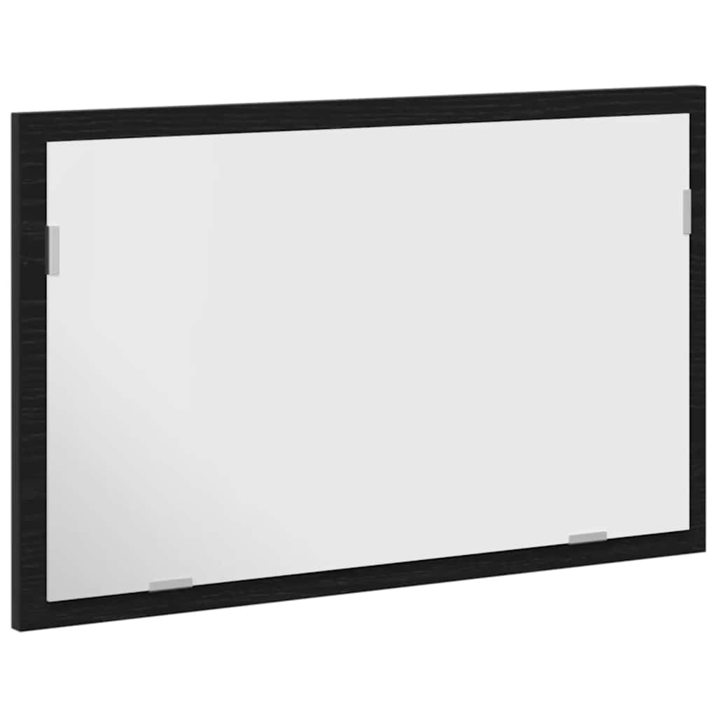 Espejo de baño con luces LED roble negro 60x8,5x37 cm