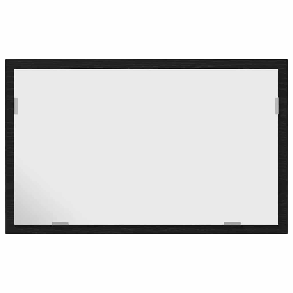 Espejo de baño con luces LED roble negro 60x8,5x37 cm