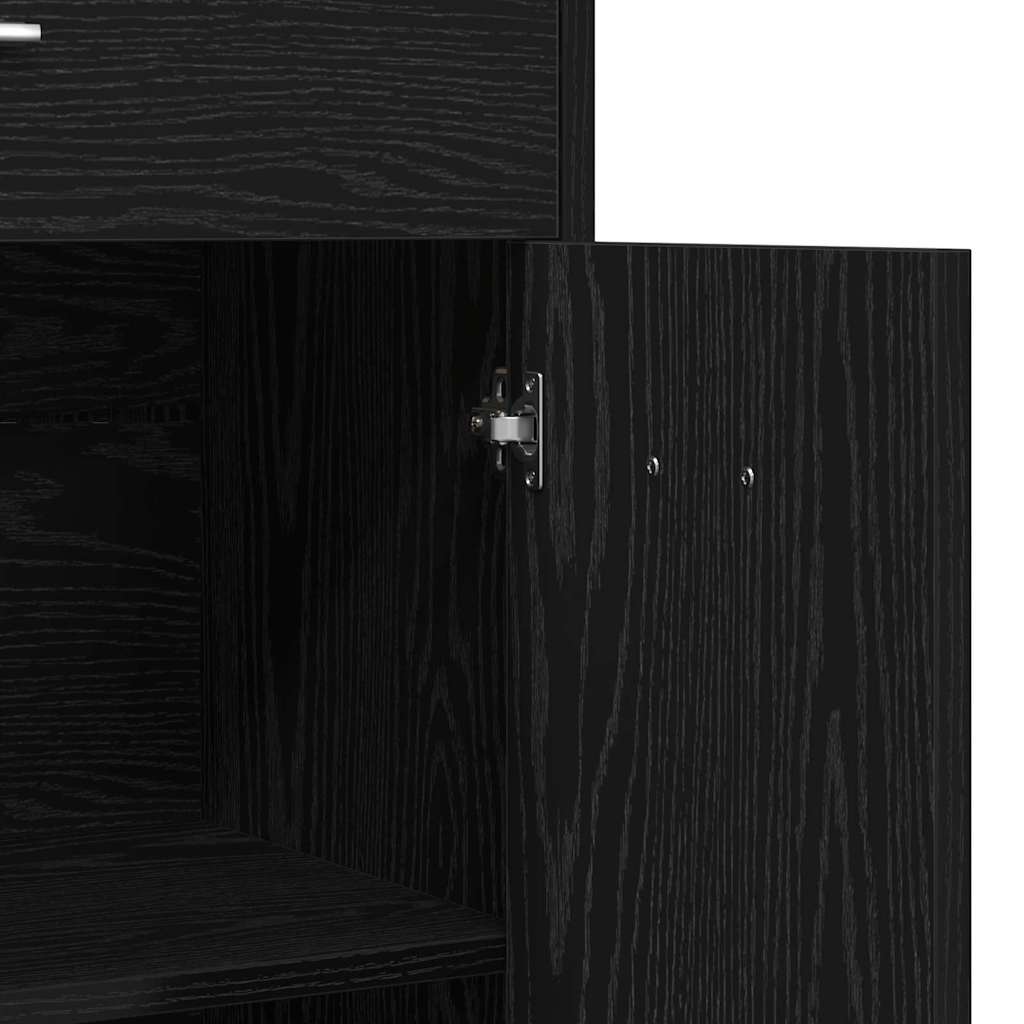 Gabinete de Baño con cajón Roble Negro 60 x 33 x 80 cm