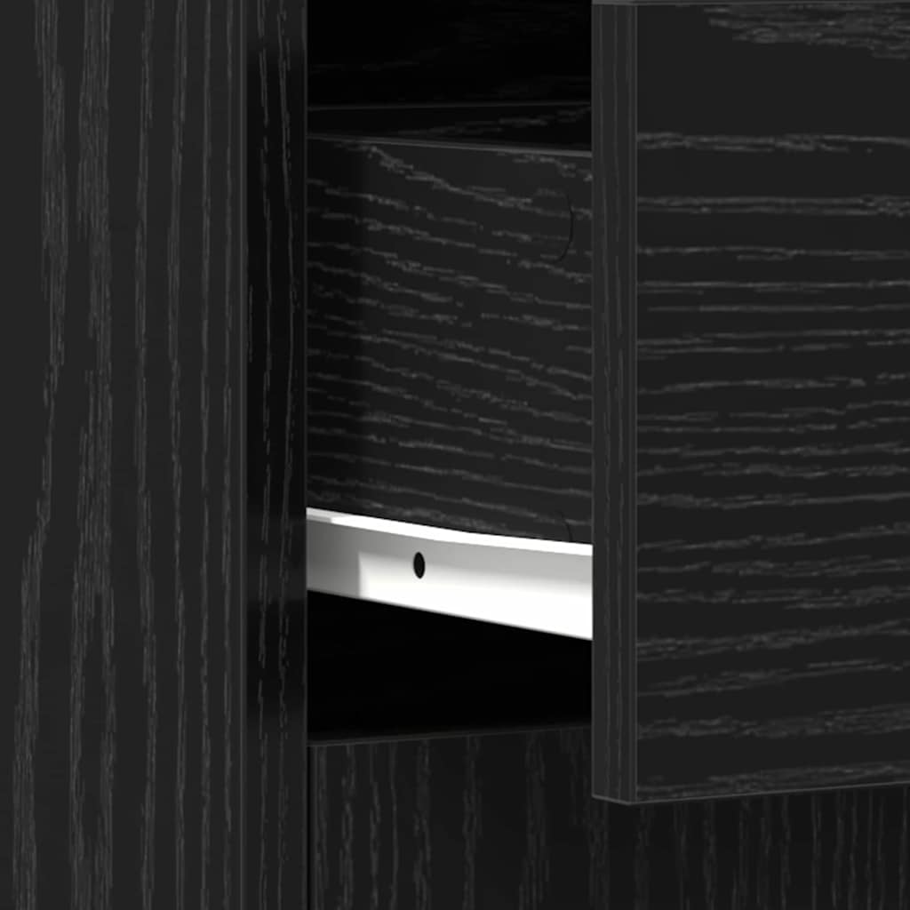 Gabinete de Baño con cajón Roble Negro 60 x 33 x 80 cm