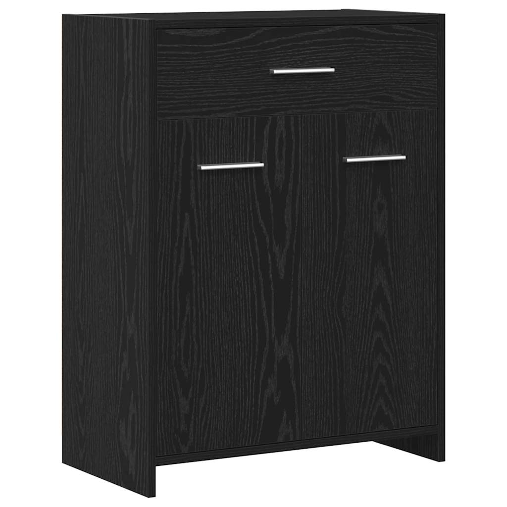 Gabinete de Baño con cajón Roble Negro 60 x 33 x 80 cm