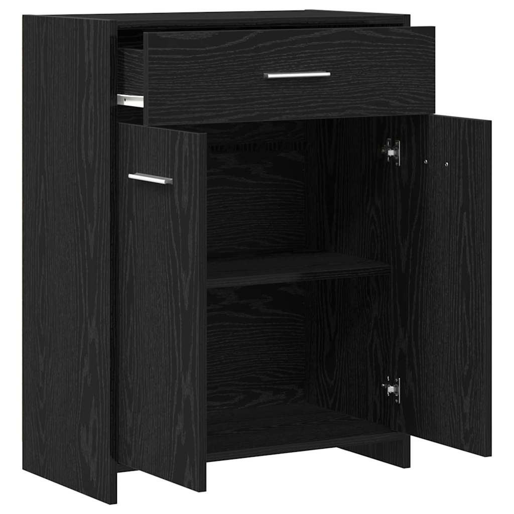 Gabinete de Baño con cajón Roble Negro 60 x 33 x 80 cm