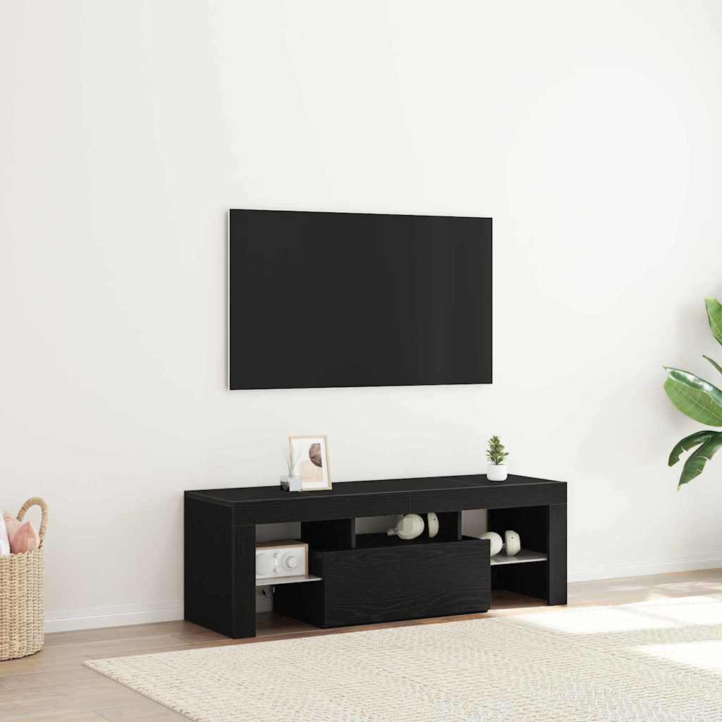 Mueble de TV Roble Negro 120 x 35 x 40 cm Madera de ingeniería