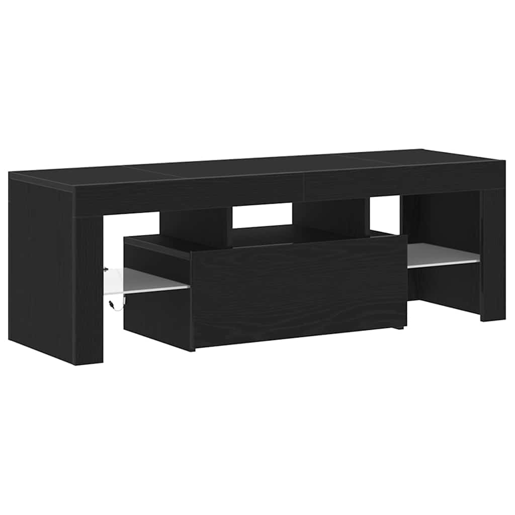 Mueble de TV Roble Negro 120 x 35 x 40 cm Madera de ingeniería