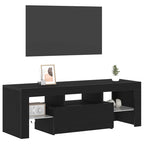 Mueble de TV Roble Negro 120 x 35 x 40 cm Madera de ingeniería
